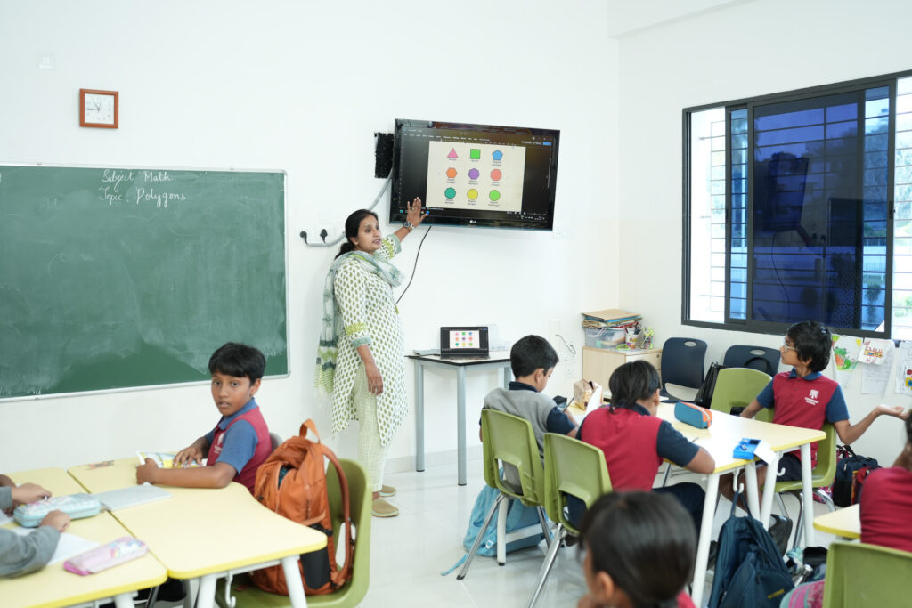 Smart classroom with digital learning tools at Vidyashilp School, Banashankari