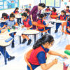 tudents learning in groups in an ICSE classroom- Vidyashilp School Sarjapur
