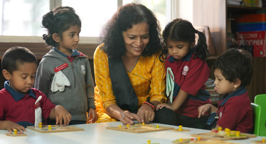 Child showing readiness for independence by completing tasks without reminders