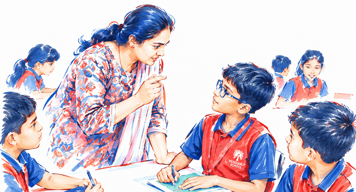 Parents and child attending a school admission counselling session in Sarjapur.